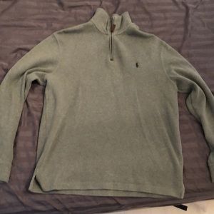 Green Ralph Lauren quarter-zip sweater